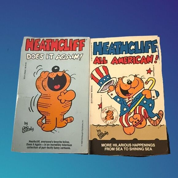 Vintage Heathcliff the Cat Comic Paperback Does It Again & All American Books - Picture 7 of 9